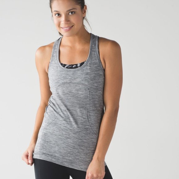 lululemon athletica Tops - LULULEMON Swiftly Tech Racerback Heathered Slate Gray {MM49}